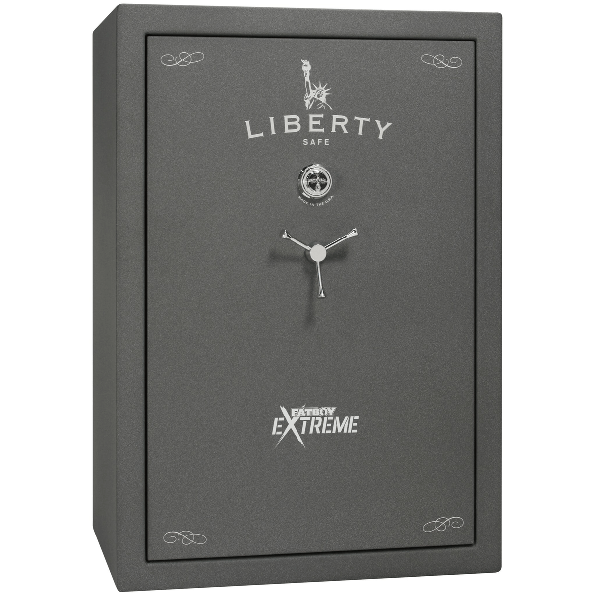 Fatboy Series | 64XT | Level 5 Security | 110 Minute Fire Protection | Dimensions: 60.5&quot;(H) x 42&quot;(W) x 27.5&quot;(D) | Up to 60 Long Guns | Granite Textured | Mechanical Lock