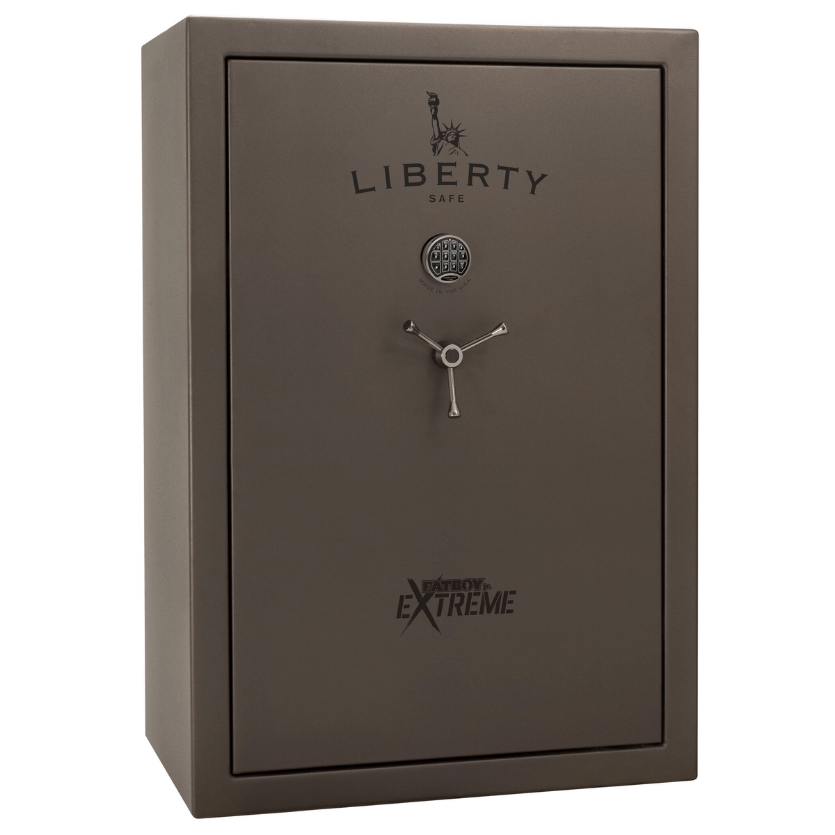 Fatboy Jr. Series | Extreme 6-in-One Flex Interior | Level 4 Security | 75 Minute Fire Protection | Dimensions: 60.5&quot;(H) x 42&quot;(W) x 22&quot;(D) | Up to 45 Long Guns | Bronze Textured | Electronic Lock – Closed