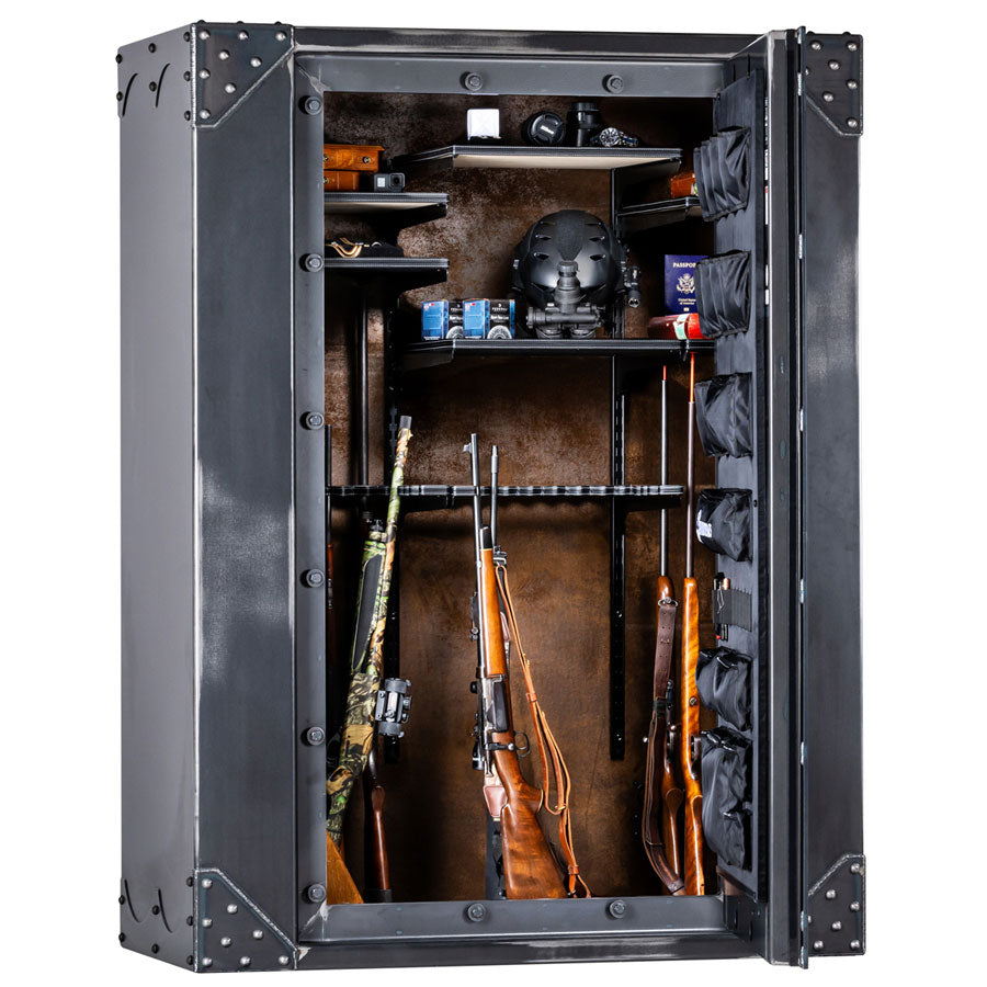 Rhino Metals Ironworks Lightning AIX7253 Rhino Vector Interior Image with Door Half Open 90-degrees.