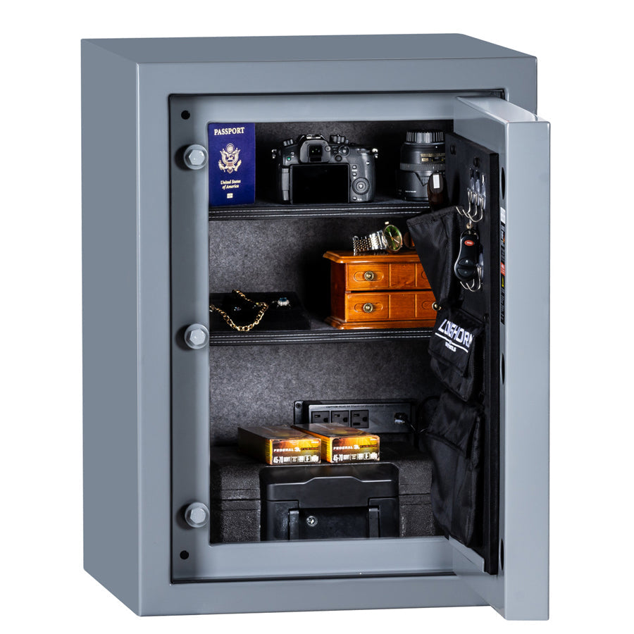 Rhino Metals LGX3022G Home Safe in Gloss Gray Finish.