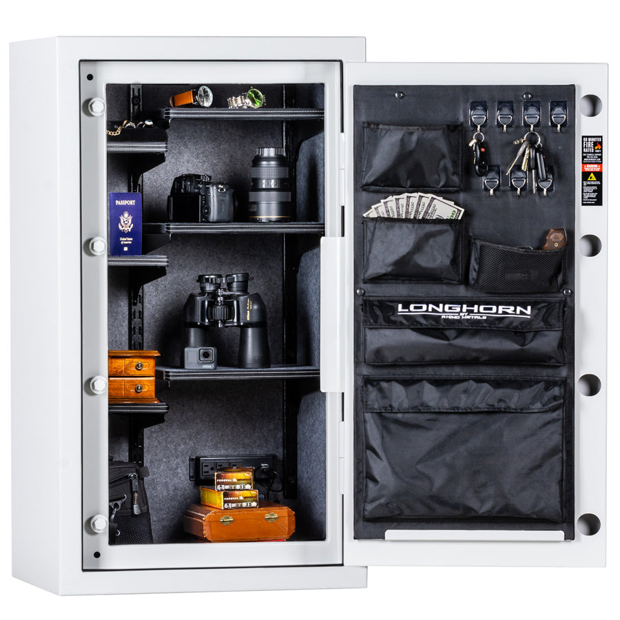 Rhino Metals LGX4224W Home Safe in Gloss White Finish with Rhino Vector Interior-1.