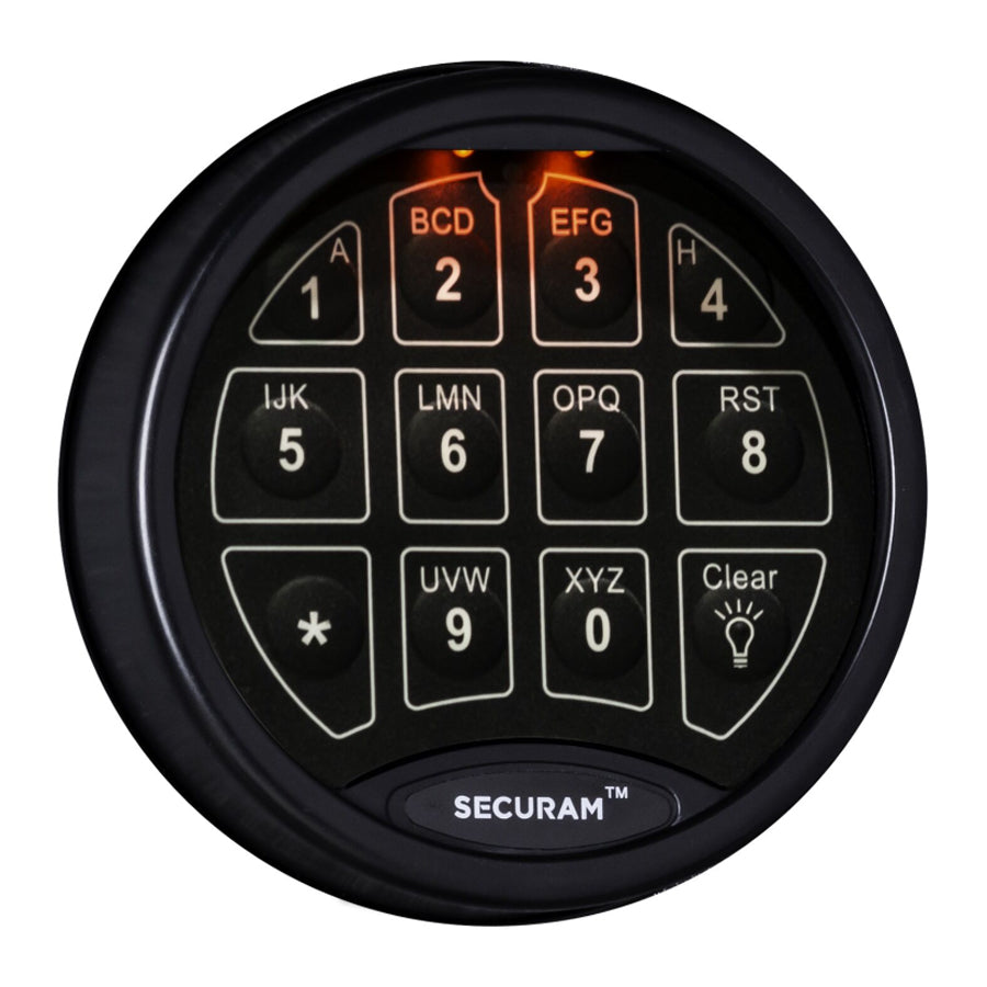 UL Listed SecuRam TopLit Electronic Lock included.